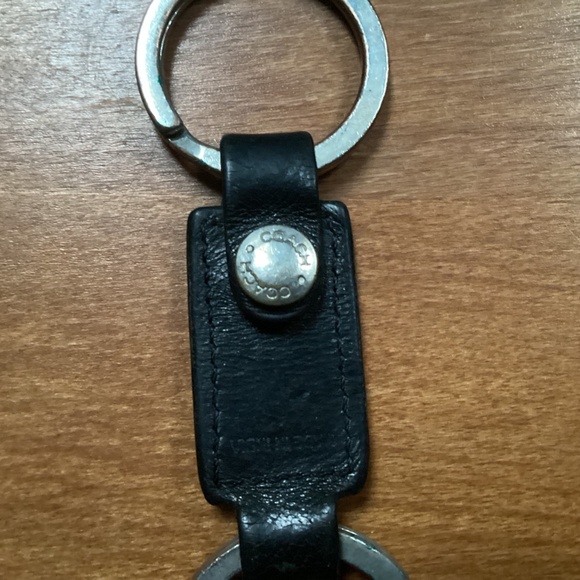 Coach Black Leather Silver-tone Valet Key Rings - Picture 4 of 10